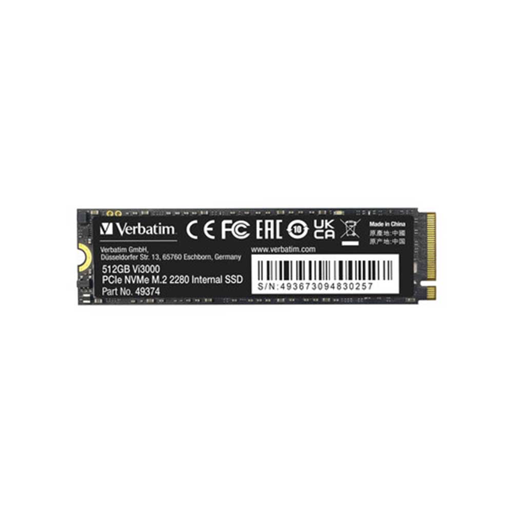 49374 VERBATIM                                                     | SSD INTERNO VERBATIM VI3000 512GB M.2 2280 NVME PC                                                                                                                                                                                                        