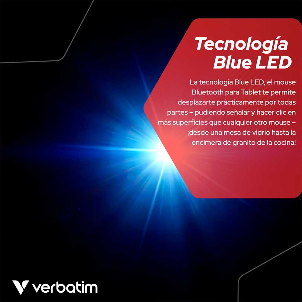 98590 VERBATIM                                                     | MOUSE VERBATIM BLUETOOTH WIRELESS BLUE LED                                                                                                                                                                                                                