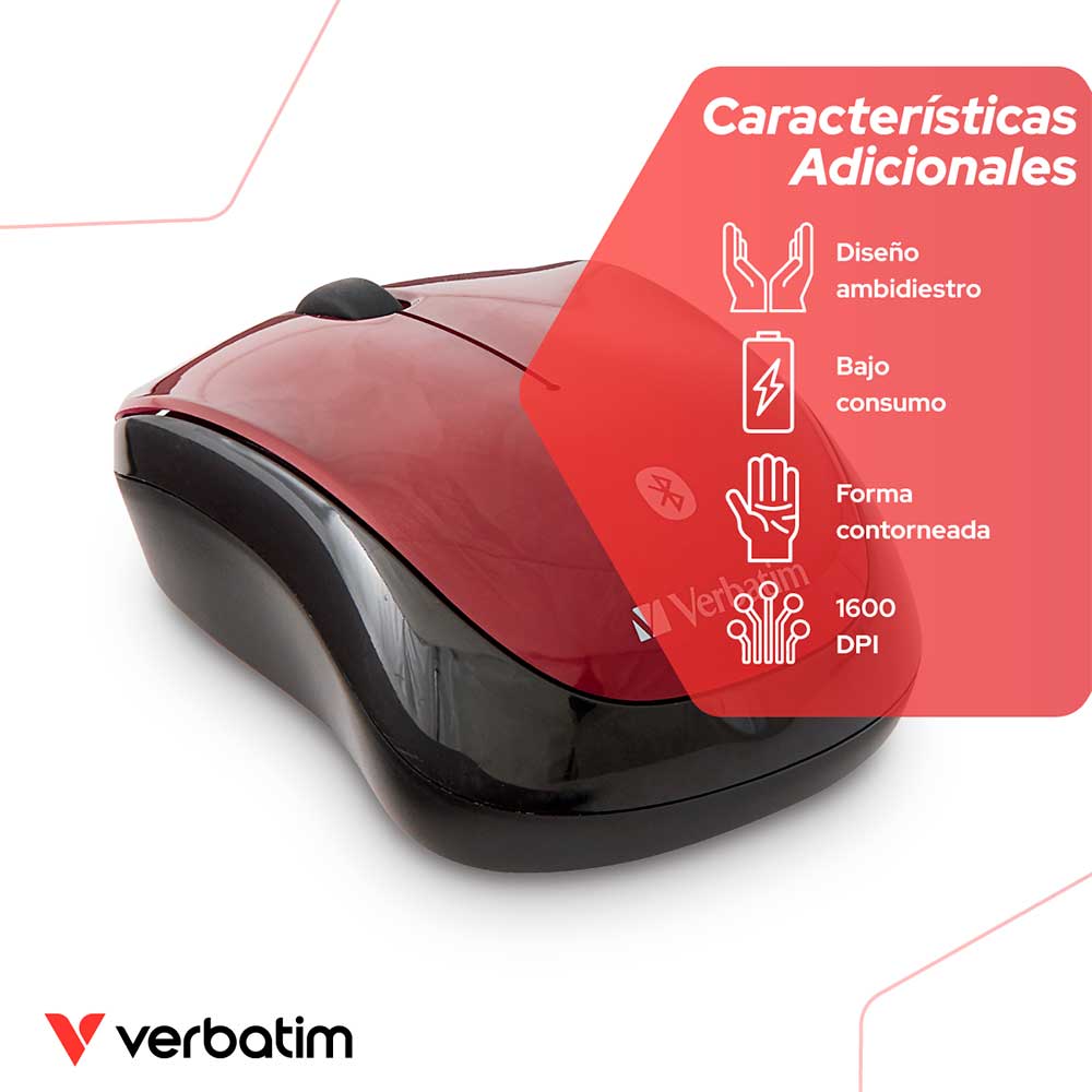98590 VERBATIM                                                     | MOUSE VERBATIM BLUETOOTH WIRELESS BLUE LED                                                                                                                                                                                                                