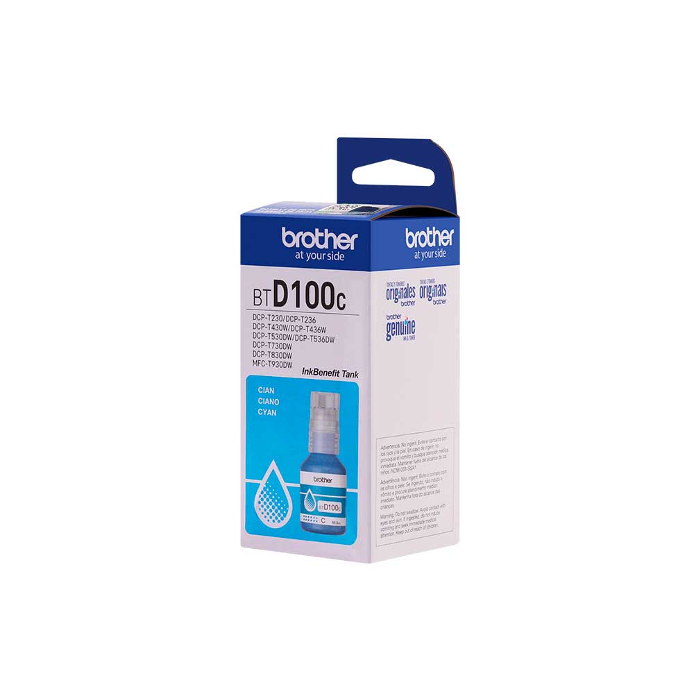 BTD100CMEX BROTHER                                                      | BOTELLA DE TINTA BROTHER CYAN DE ALTO REND  5,000 PÁGINAS PARA DCP-T230 / DCP-T430W / DCP T530DW / DCP-T730DW / DCPT830DW                                                                                                                                 