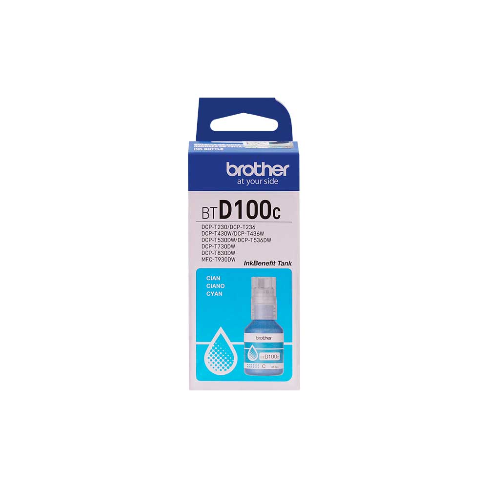BTD100CMEX BROTHER                                                      | BOTELLA DE TINTA BROTHER CYAN DE ALTO REND  5,000 PÁGINAS PARA DCP-T230 / DCP-T430W / DCP T530DW / DCP-T730DW / DCPT830DW                                                                                                                                 
