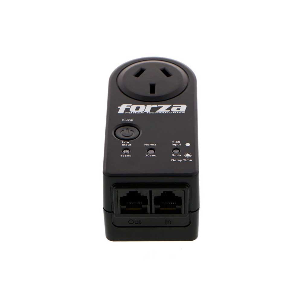 FVP-1202N-A FORZA                                                        | PROTECTOR DE VOLTAJE FORZA FVP-1202N-A 900J/1500W IRAM GIRO DE 350° PLUG RJ45-220V                                                                                                                                                                        