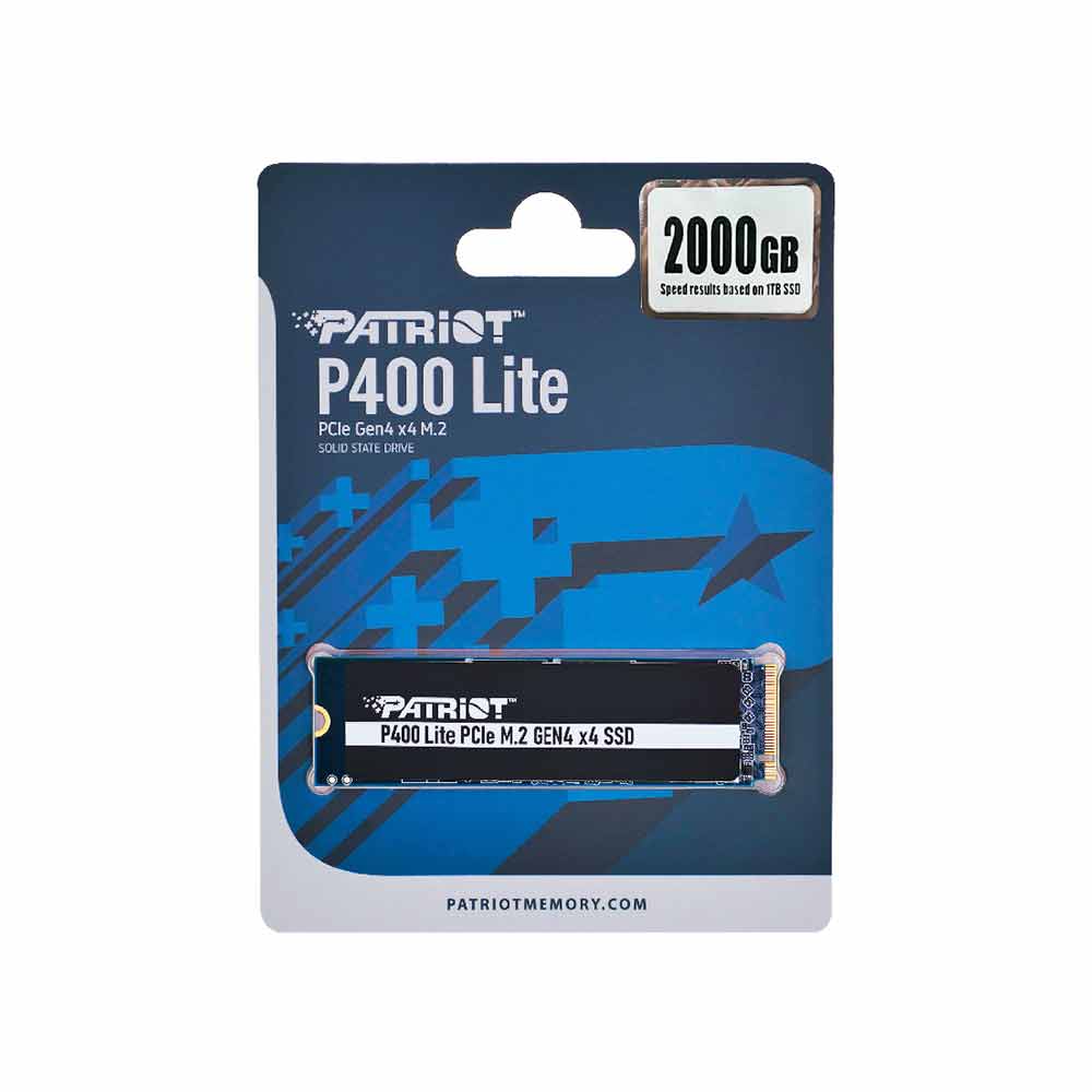 P400LP2KGM28H PATRIOT                                                      | DISCO INTERNO PATRIOT P400 LITE  2TB M.2 2280 PCIE GEN 4X4 SSD                                                                                                                                                                                            