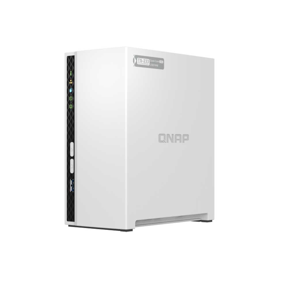 TS-233-US QNAP                                                         | NAS QNAP TORRE TS-233  2 BAHIAS ARM CORTEX A55 DE 2GB                                                                                                                                                                                                     